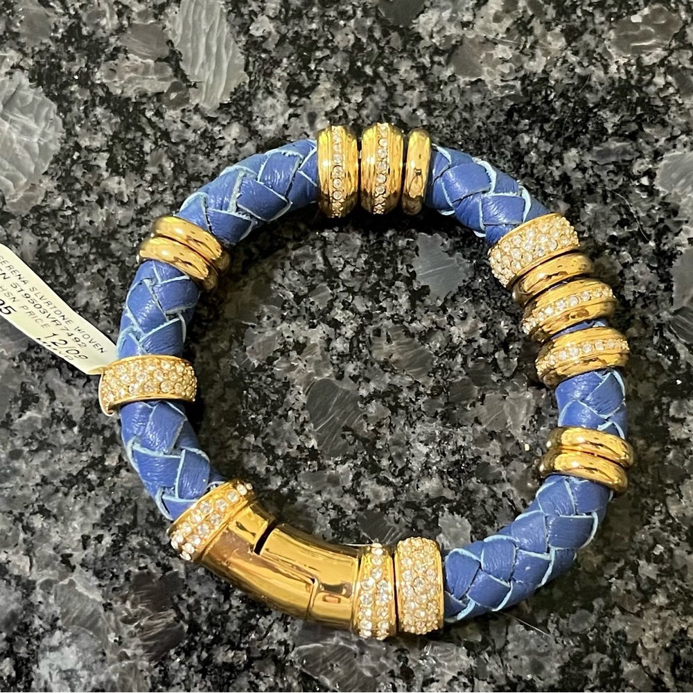 Serena Williams Rings of Bling Bracelet Blue Gold large